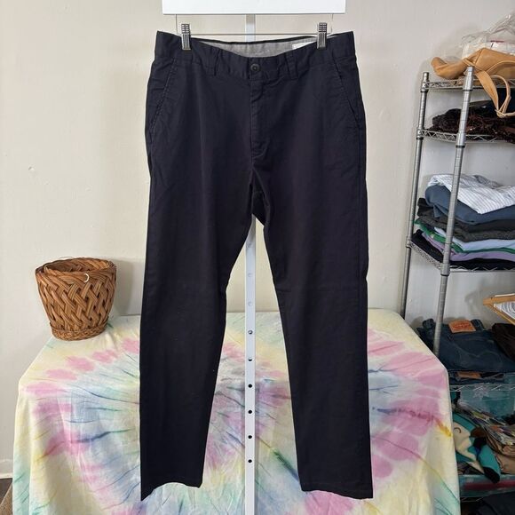 Men's Navy Pants FRANK & OAK size 32x32 the Newport chino trouser - Picture 3 of 7